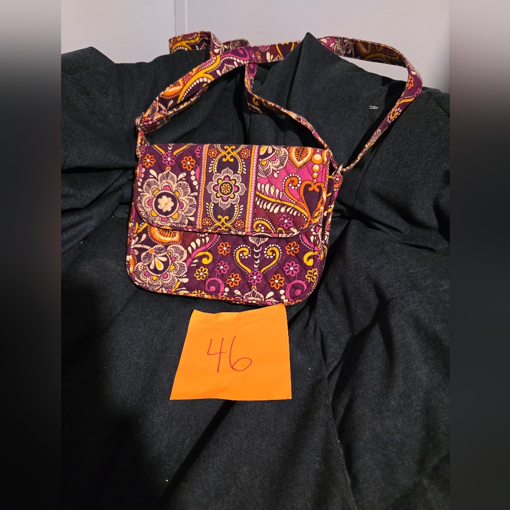 Vera Bradley Purple and Orange Crossbody Bag